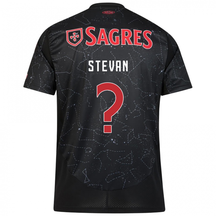 Hombre Camiseta Stevan #0 Negro Rojo 2ª Equipación 2024/25 La Camisa