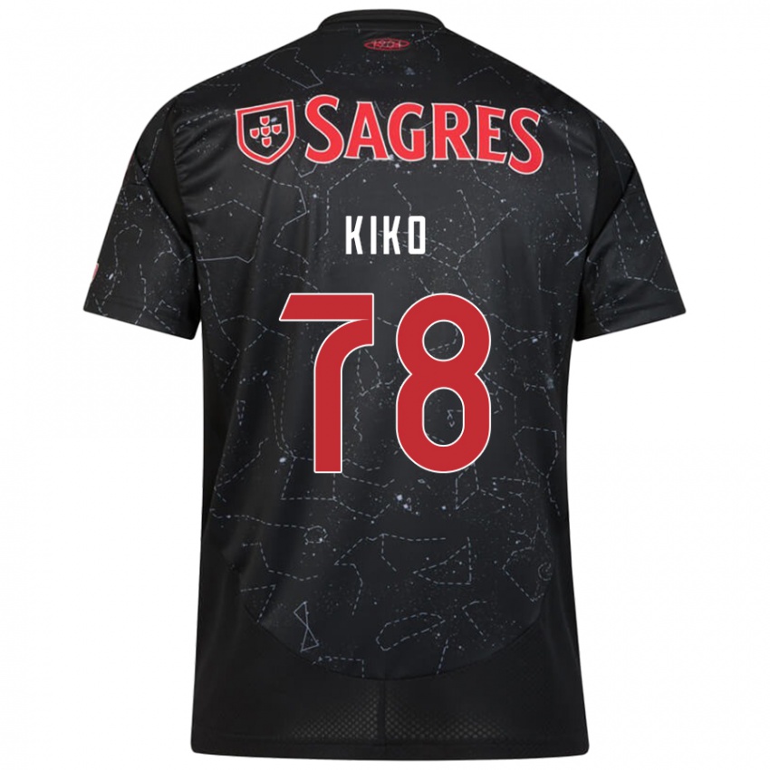 Hombre Camiseta Kiko #78 Negro Rojo 2ª Equipación 2024/25 La Camisa