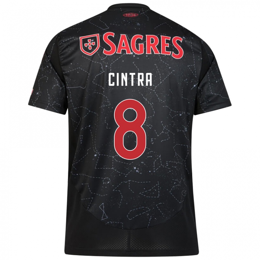 Hombre Camiseta Marta Cintra #8 Negro Rojo 2ª Equipación 2024/25 La Camisa