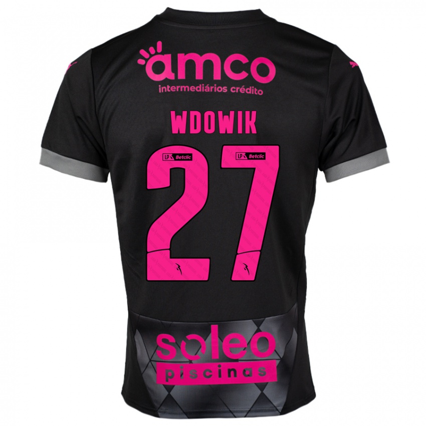 Hombre Camiseta Bartlomiej Wdowik #27 Negro Rosa 2ª Equipación 2024/25 La Camisa