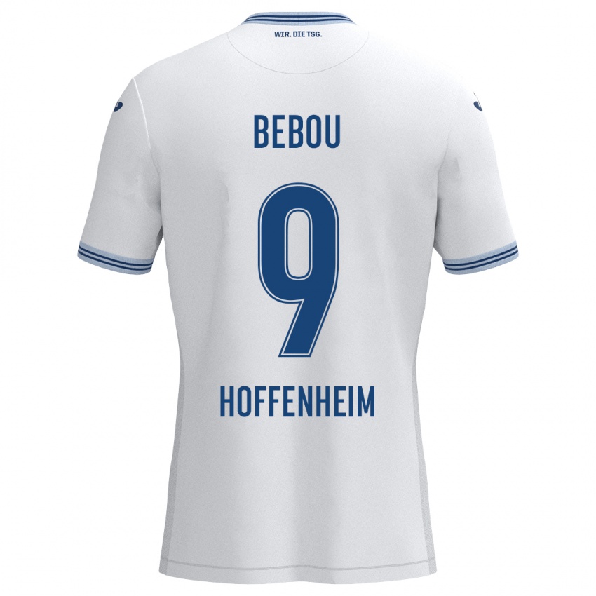 Hombre Camiseta Ihlas Bebou #9 Blanco Azul 2ª Equipación 2024/25 La Camisa