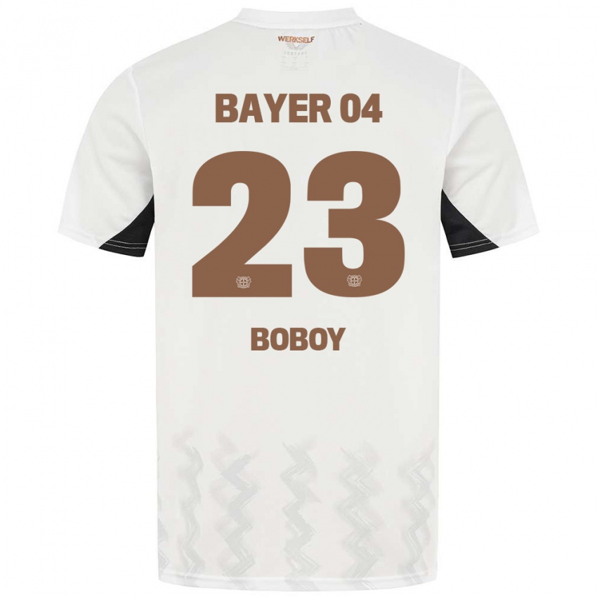 Hombre Camiseta Delice Boboy #23 Blanco Negro 2ª Equipación 2024/25 La Camisa