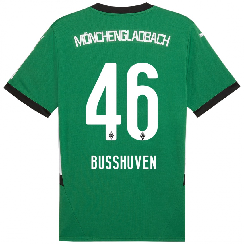 Hombre Camiseta Alina Busshuven #46 Verde Blanco 2ª Equipación 2024/25 La Camisa