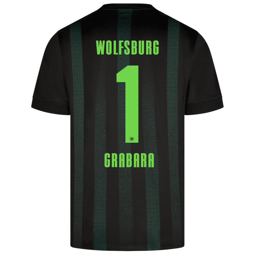 Hombre Camiseta Kamil Grabara #1 Verde Oscuro 2ª Equipación 2024/25 La Camisa