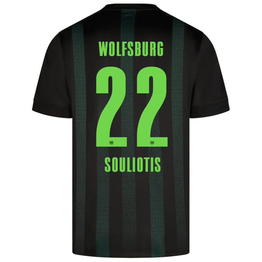 Hombre Camiseta Spyridon Souliotis #22 Verde Oscuro 2ª Equipación 2024/25 La Camisa