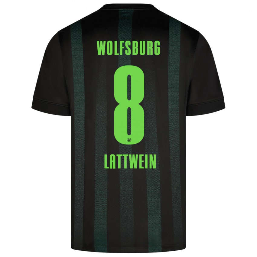 Hombre Camiseta Lena Lattwein #8 Verde Oscuro 2ª Equipación 2024/25 La Camisa