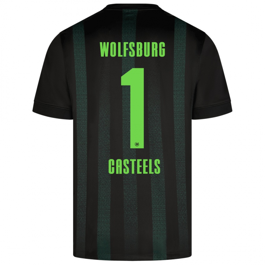 Hombre Camiseta Koen Casteels #1 Verde Oscuro 2ª Equipación 2024/25 La Camisa