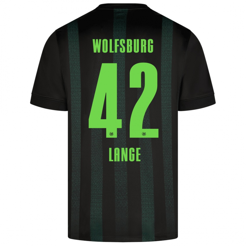 Hombre Camiseta Felix Lange #42 Verde Oscuro 2ª Equipación 2024/25 La Camisa