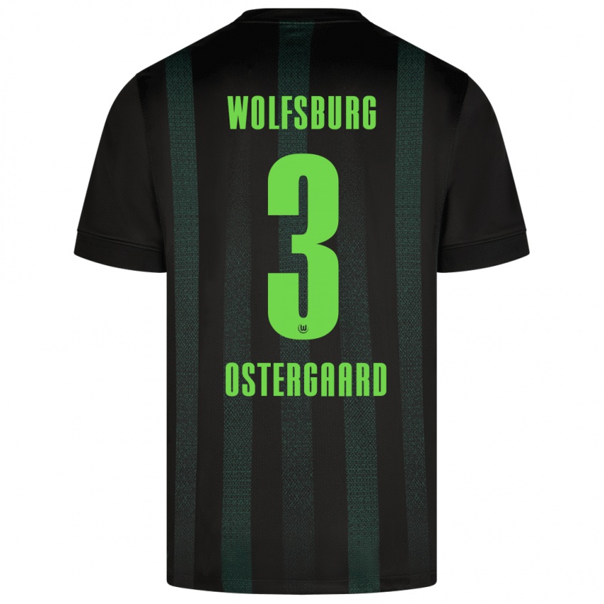 Hombre Camiseta Christian Östergaard #3 Verde Oscuro 2ª Equipación 2024/25 La Camisa