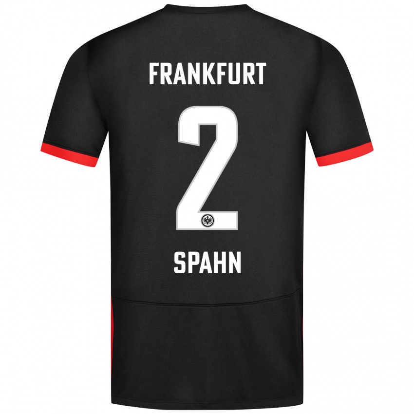 Hombre Camiseta Maurice Spahn #2 Negro 2ª Equipación 2024/25 La Camisa