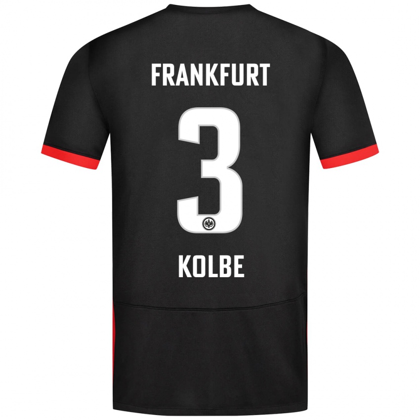 Hombre Camiseta Louis Kolbe #3 Negro 2ª Equipación 2024/25 La Camisa