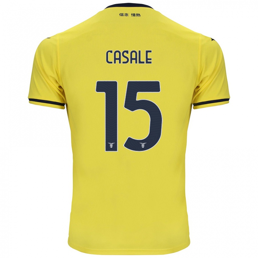 Hombre Camiseta Nicolò Casale #15 Amarillo 2ª Equipación 2024/25 La Camisa