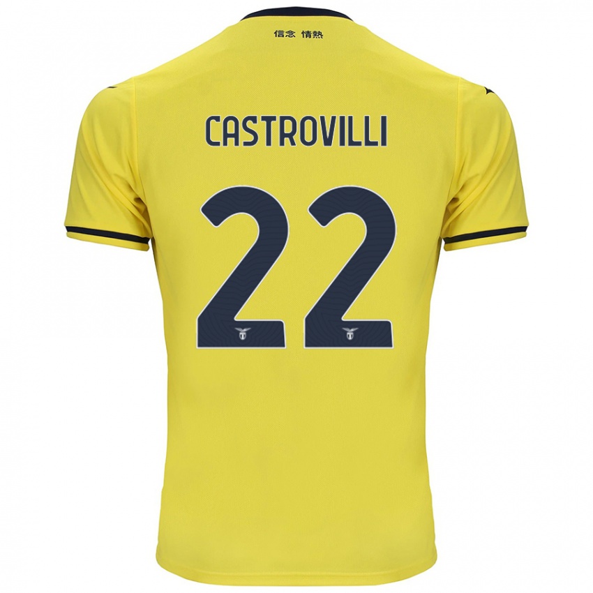 Hombre Camiseta Gaetano Castrovilli #22 Amarillo 2ª Equipación 2024/25 La Camisa