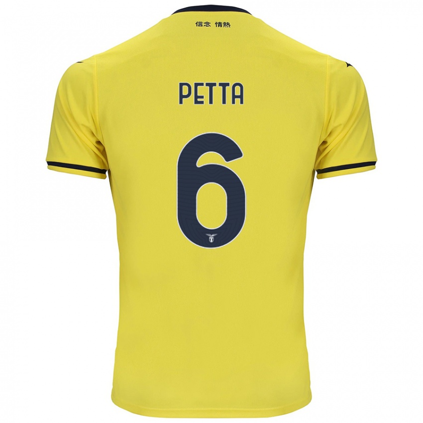 Hombre Camiseta Andrea Petta #6 Amarillo 2ª Equipación 2024/25 La Camisa