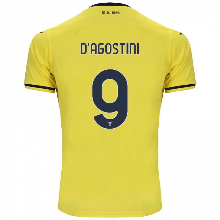 Hombre Camiseta Lorenzo D'agostini #9 Amarillo 2ª Equipación 2024/25 La Camisa