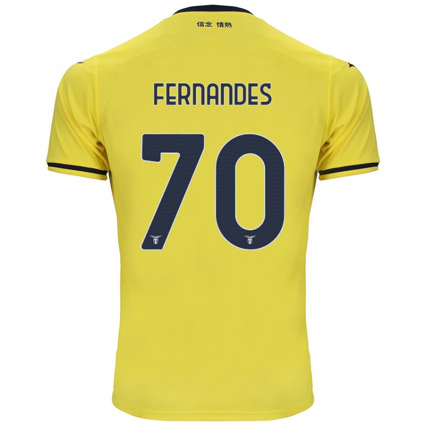 Hombre Camiseta Saná Fernandes #70 Amarillo 2ª Equipación 2024/25 La Camisa