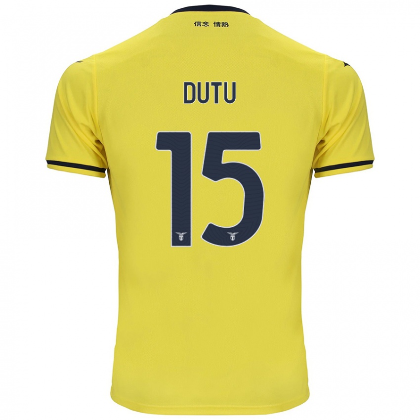 Hombre Camiseta Matteo Dutu #15 Amarillo 2ª Equipación 2024/25 La Camisa