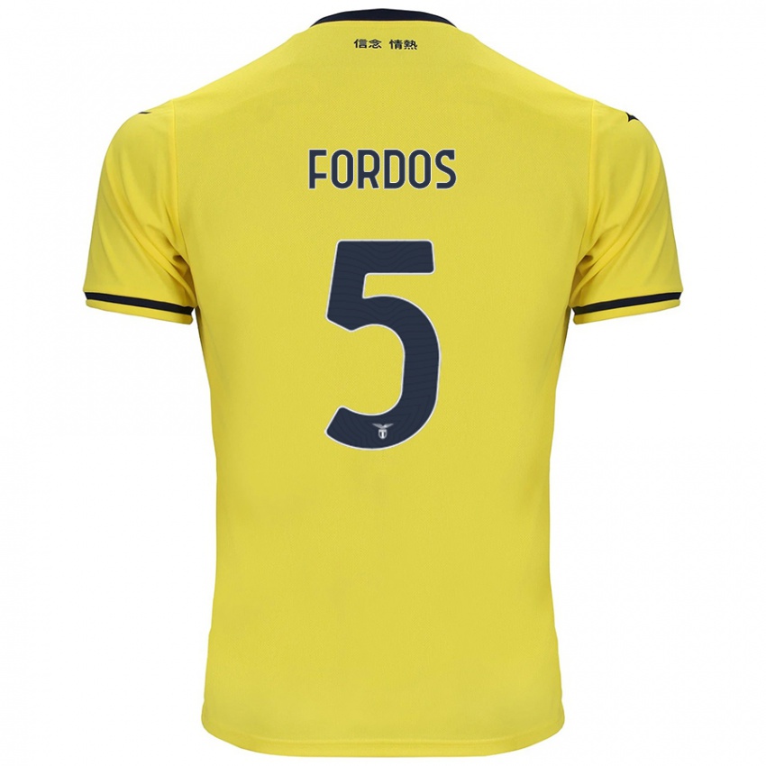 Hombre Camiseta Beatrix Fordos #5 Amarillo 2ª Equipación 2024/25 La Camisa