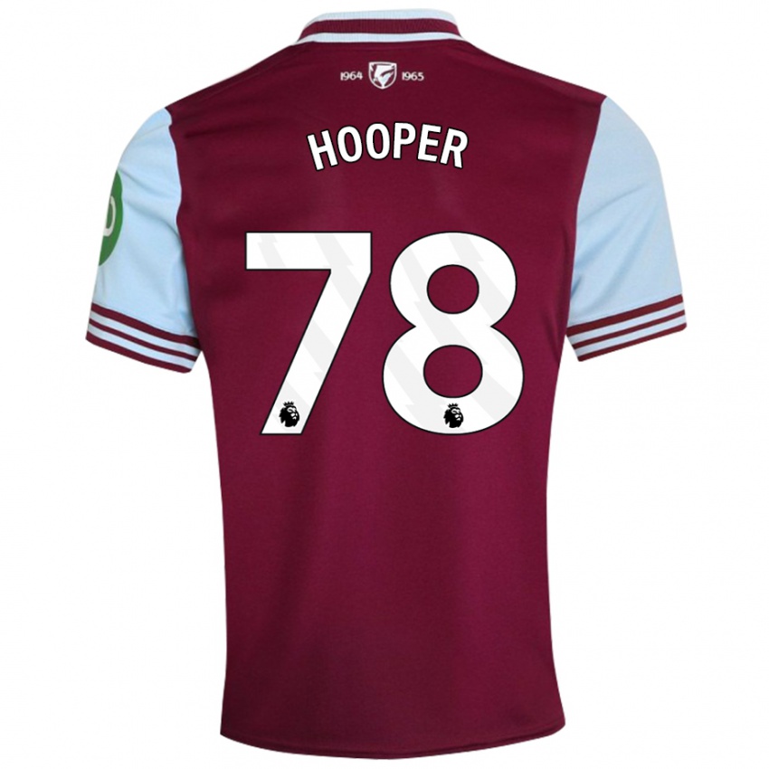 Mujer Camiseta Finley Hooper #78 Rojo Oscuro 1ª Equipación 2024/25 La Camisa