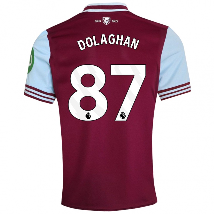 Mujer Camiseta Brad Dolaghan #87 Rojo Oscuro 1ª Equipación 2024/25 La Camisa