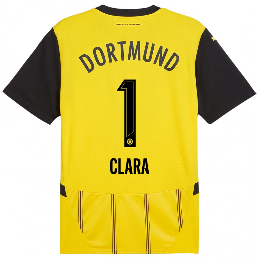 Mujer Camiseta Woltering Clara #1 Amarillo Negro 1ª Equipación 2024/25 La Camisa