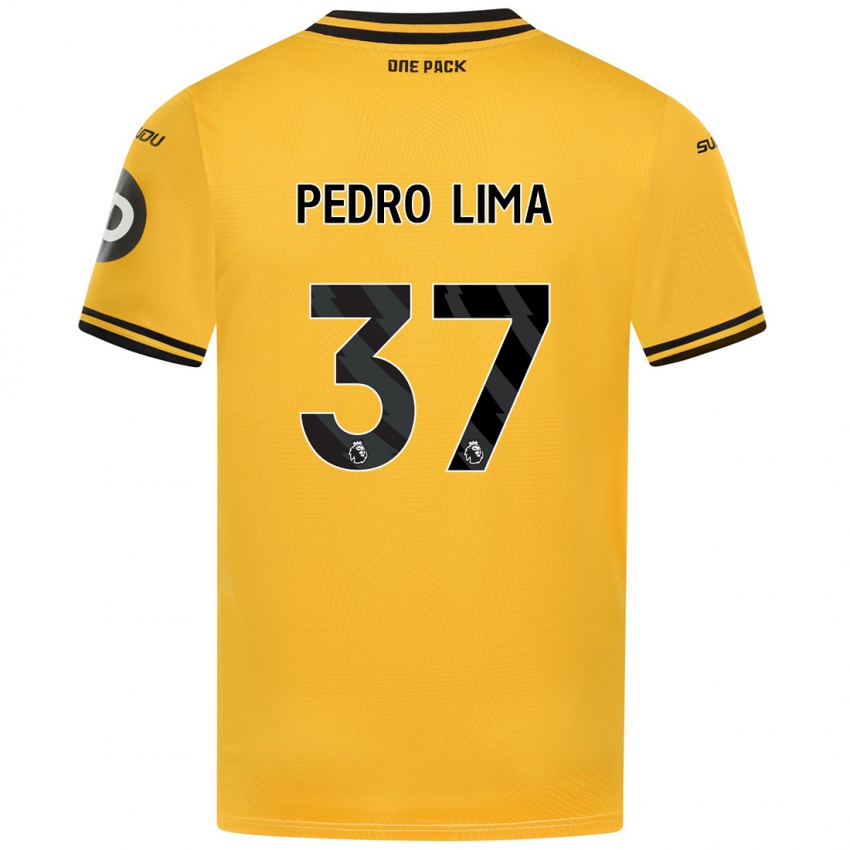 Mujer Camiseta Pedro Lima #37 Amarillo 1ª Equipación 2024/25 La Camisa