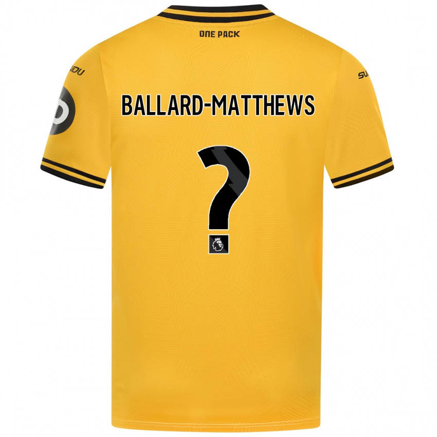 Mujer Camiseta Emilio Ballard-Matthews #0 Amarillo 1ª Equipación 2024/25 La Camisa