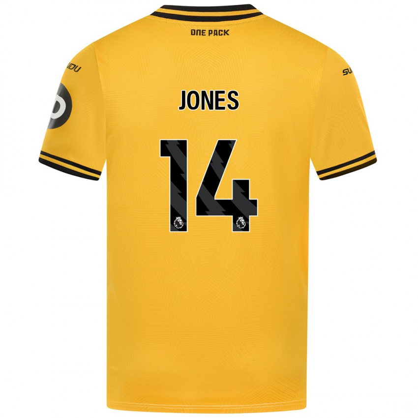 Mujer Camiseta Meesha Dudley-Jones #14 Amarillo 1ª Equipación 2024/25 La Camisa