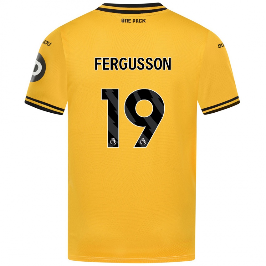 Mujer Camiseta Liv Fergusson #19 Amarillo 1ª Equipación 2024/25 La Camisa