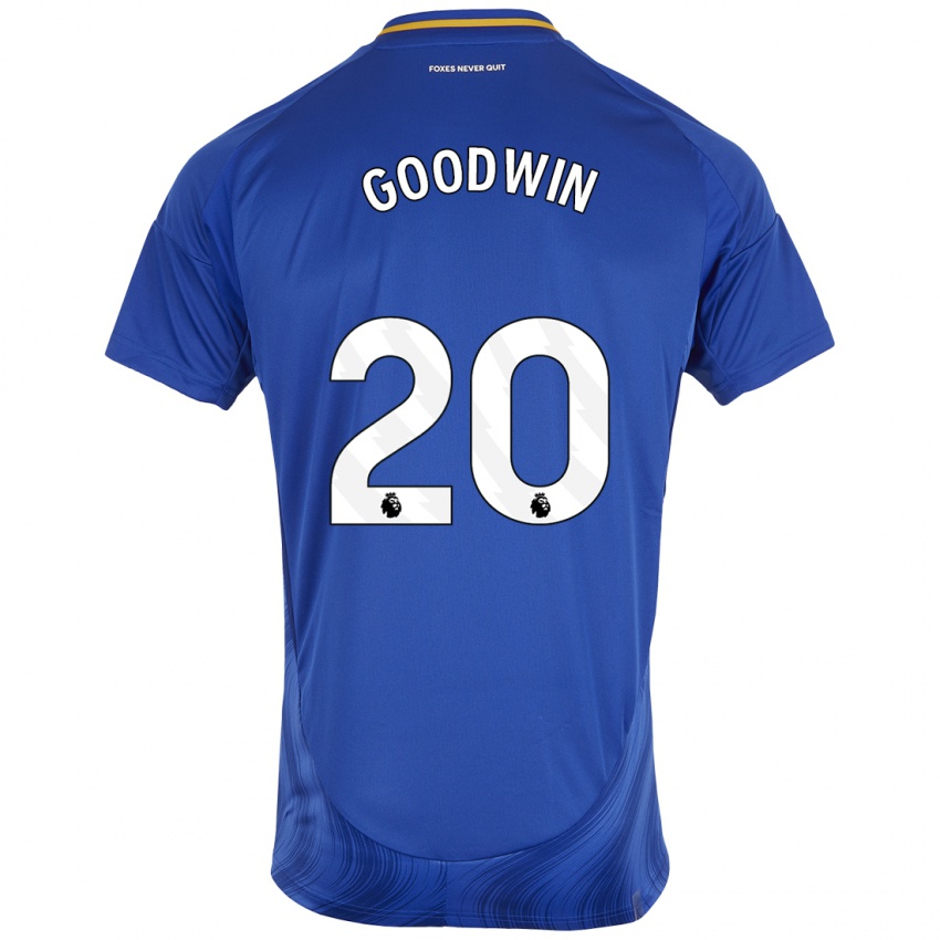 Mujer Camiseta Missy Goodwin #20 Azul Blanco 1ª Equipación 2024/25 La Camisa