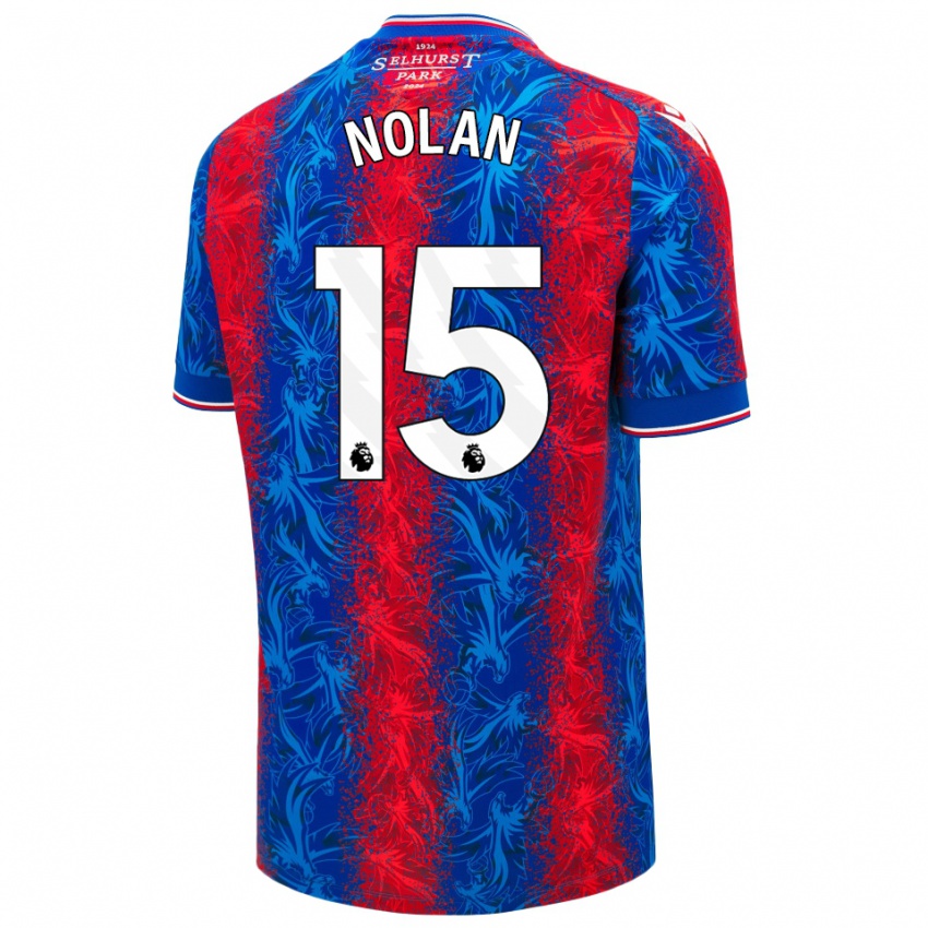 Mujer Camiseta Hayley Nolan #15 Rayas Rojas Y Azules 1ª Equipación 2024/25 La Camisa