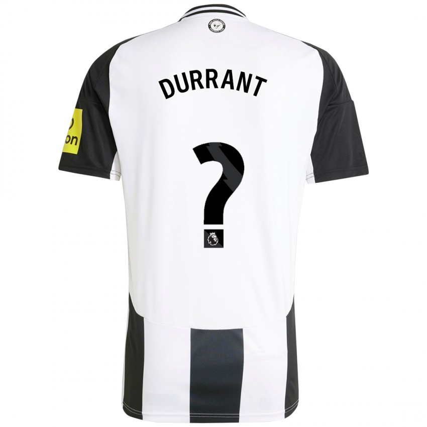 Mujer Camiseta Jake Durrant #0 Blanco Negro 1ª Equipación 2024/25 La Camisa