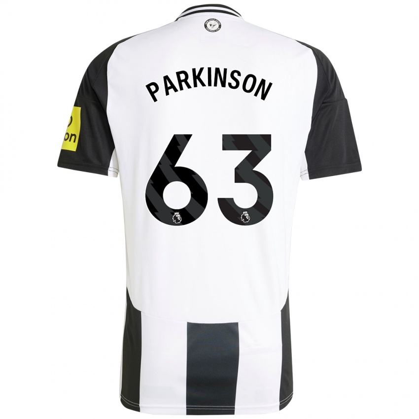 Mujer Camiseta Ben Parkinson #63 Blanco Negro 1ª Equipación 2024/25 La Camisa