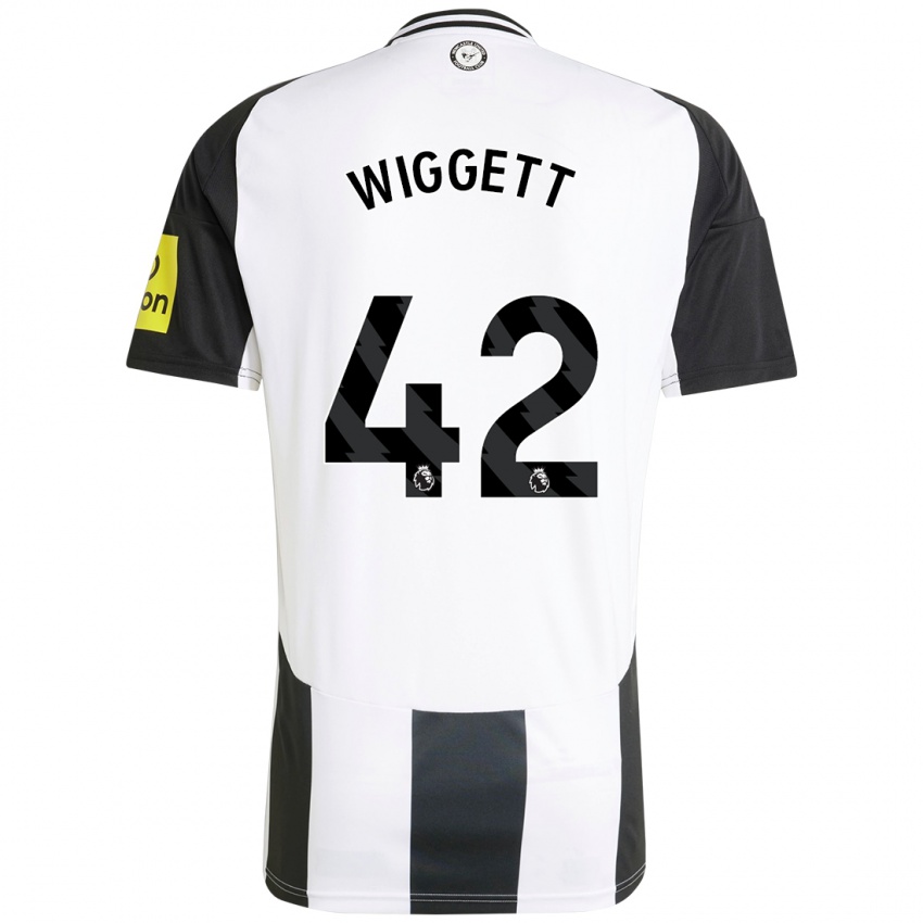 Mujer Camiseta Charlie Wiggett #42 Blanco Negro 1ª Equipación 2024/25 La Camisa