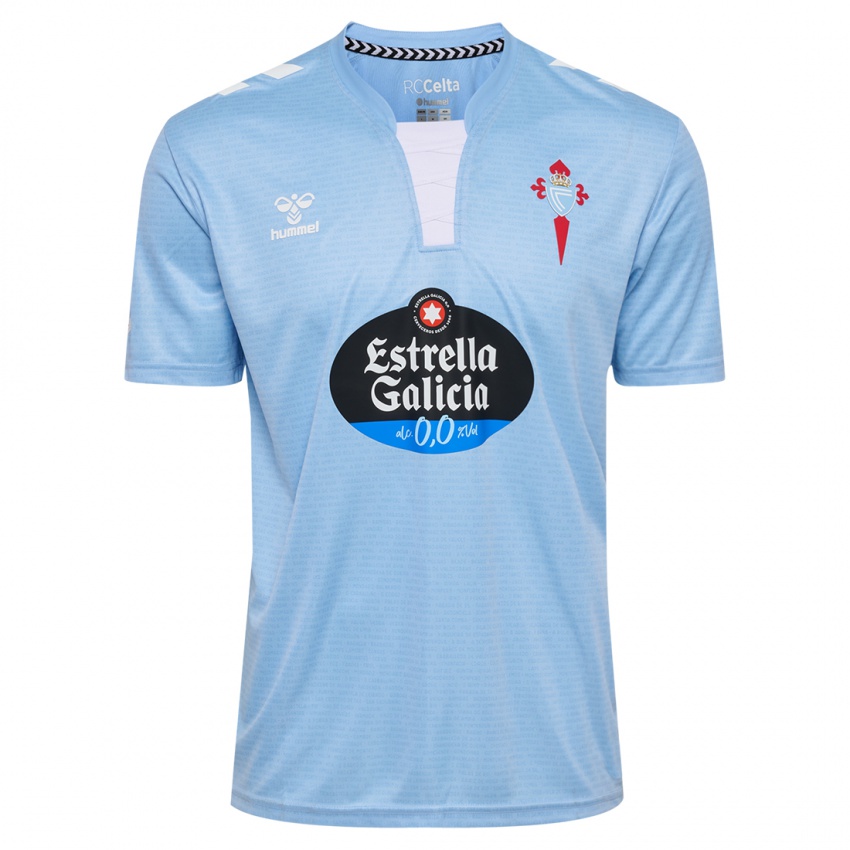 Mujer Camiseta Pablo Meixús #34 Azul Cielo 1ª Equipación 2024/25 La Camisa