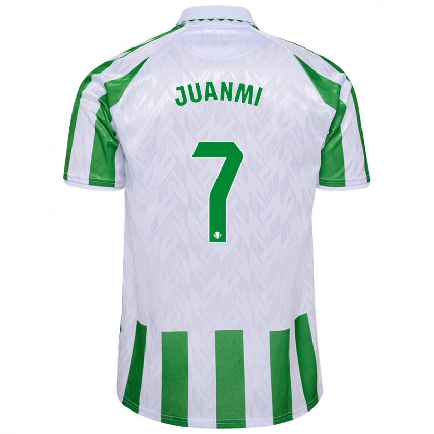 Mujer Camiseta Juanmi #7 Verde Rayas Blancas 1ª Equipación 2024/25 La Camisa