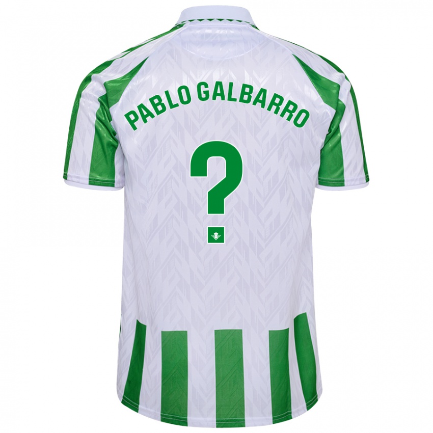 Mujer Camiseta Juan Pablo Galbarro #0 Verde Rayas Blancas 1ª Equipación 2024/25 La Camisa