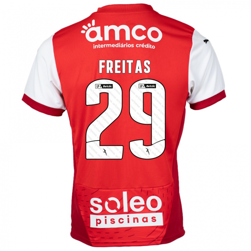 Mujer Camiseta Mylena Freitas #29 Rojo Blanco 1ª Equipación 2024/25 La Camisa