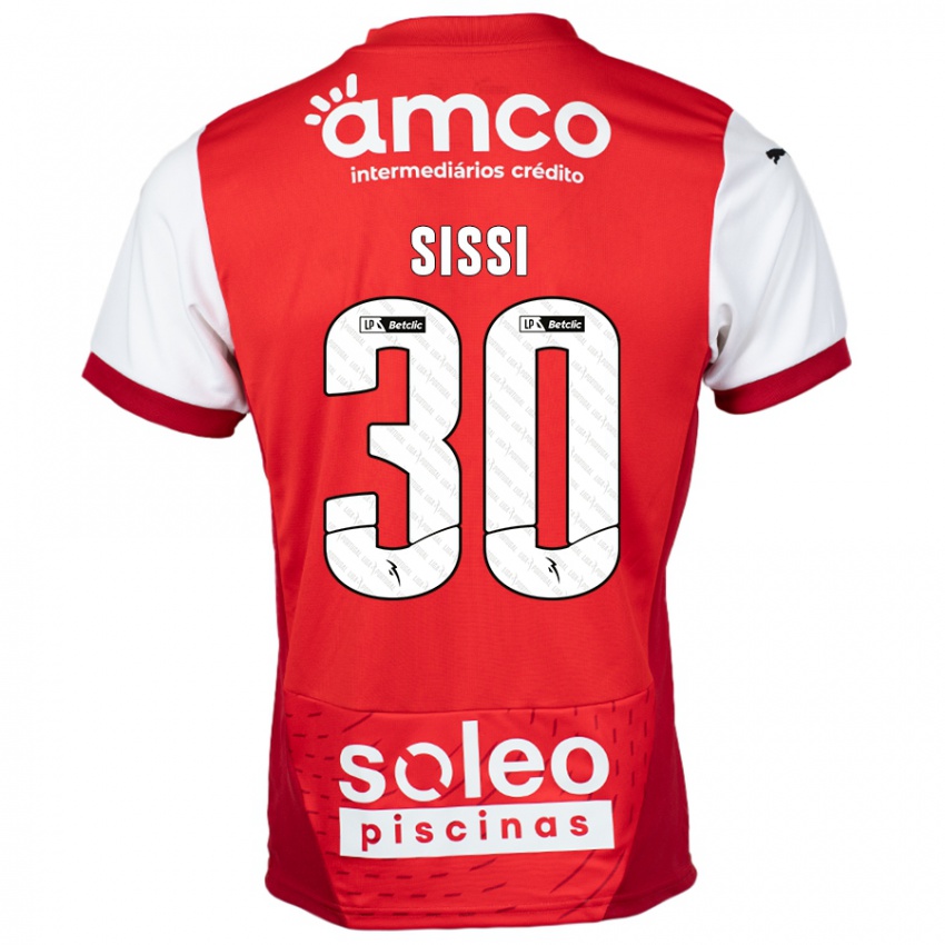 Mujer Camiseta Sissi #30 Rojo Blanco 1ª Equipación 2024/25 La Camisa