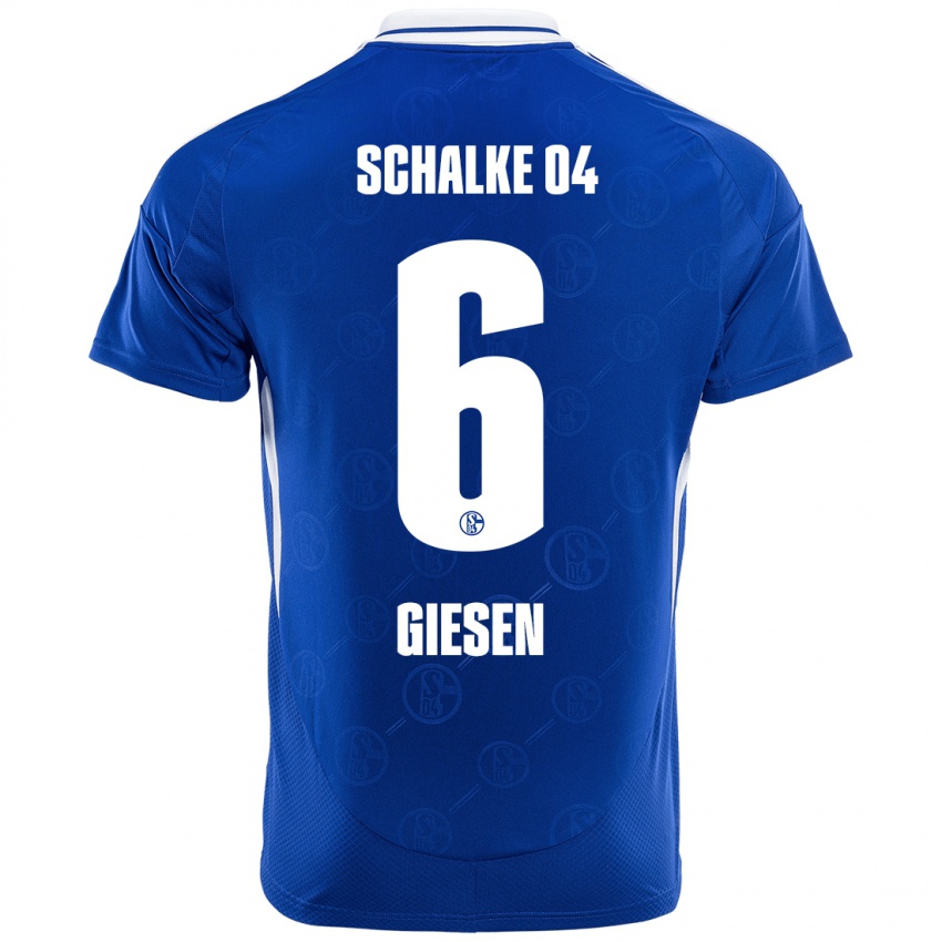 Mujer Camiseta Tim Giesen #6 Azul Real 1ª Equipación 2024/25 La Camisa