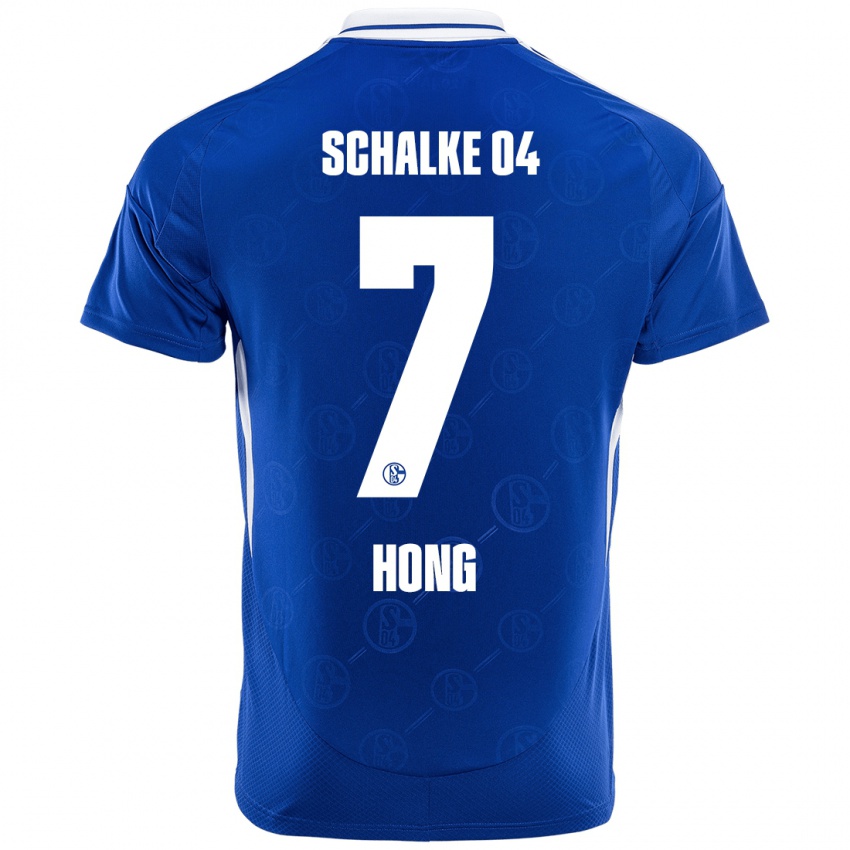 Mujer Camiseta Seok-Ju Hong #7 Azul Real 1ª Equipación 2024/25 La Camisa