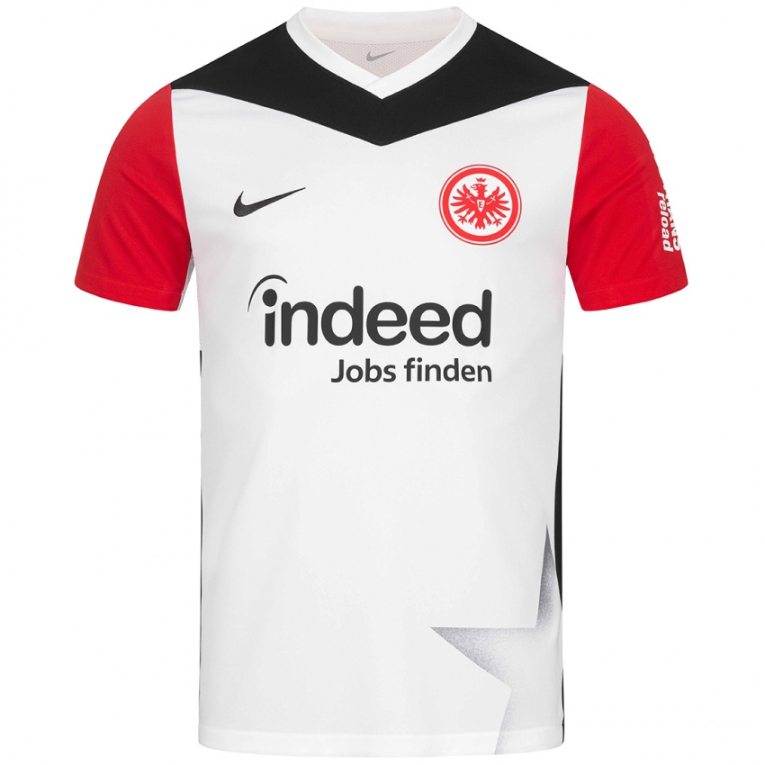 Mujer Camiseta Philipp Max #31 Blanco Rojo 1ª Equipación 2024/25 La Camisa