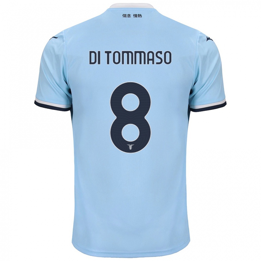 Mujer Camiseta Leonardo Di Tommaso #8 Azul 1ª Equipación 2024/25 La Camisa