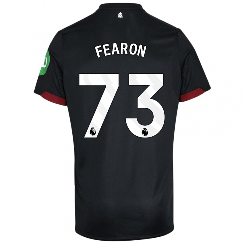 Mujer Camiseta Preston Fearon #73 Negro Blanco 2ª Equipación 2024/25 La Camisa