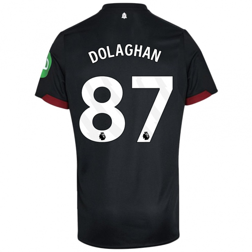 Mujer Camiseta Brad Dolaghan #87 Negro Blanco 2ª Equipación 2024/25 La Camisa