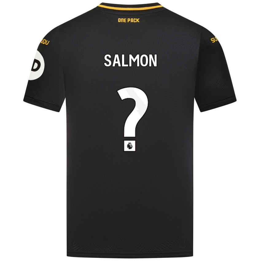 Mujer Camiseta Fabian Salmon #0 Negro 2ª Equipación 2024/25 La Camisa