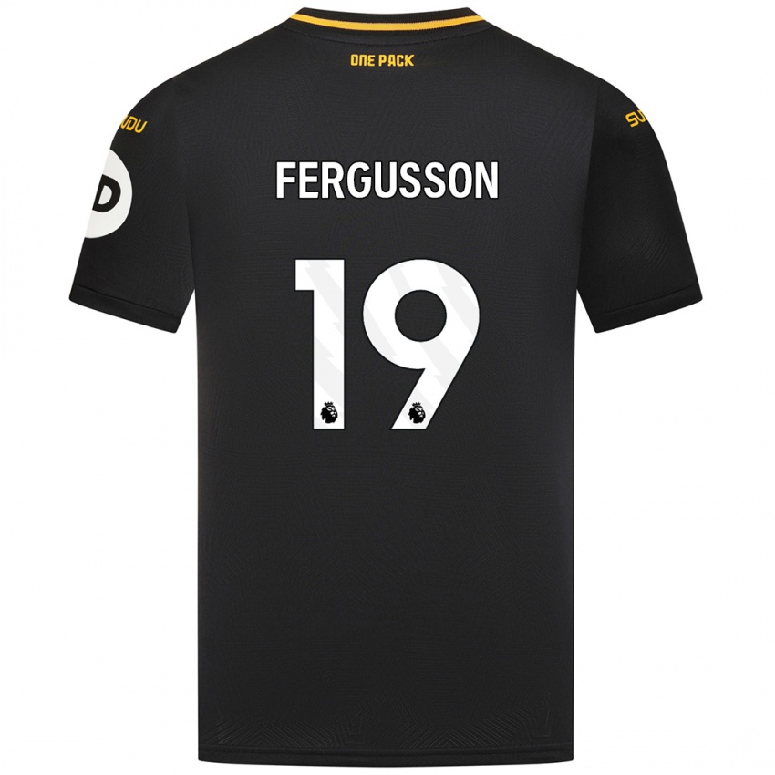 Mujer Camiseta Liv Fergusson #19 Negro 2ª Equipación 2024/25 La Camisa