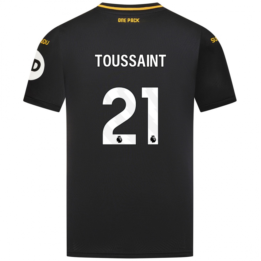 Mujer Camiseta Destiney Toussaint #21 Negro 2ª Equipación 2024/25 La Camisa