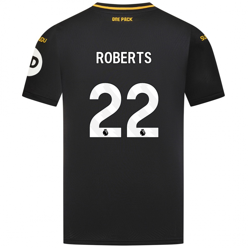 Mujer Camiseta Beth Roberts #22 Negro 2ª Equipación 2024/25 La Camisa