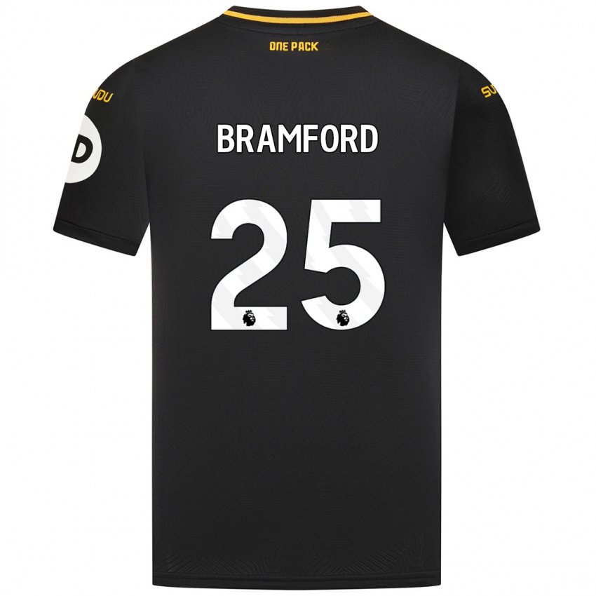 Mujer Camiseta Sophie Bramford #25 Negro 2ª Equipación 2024/25 La Camisa